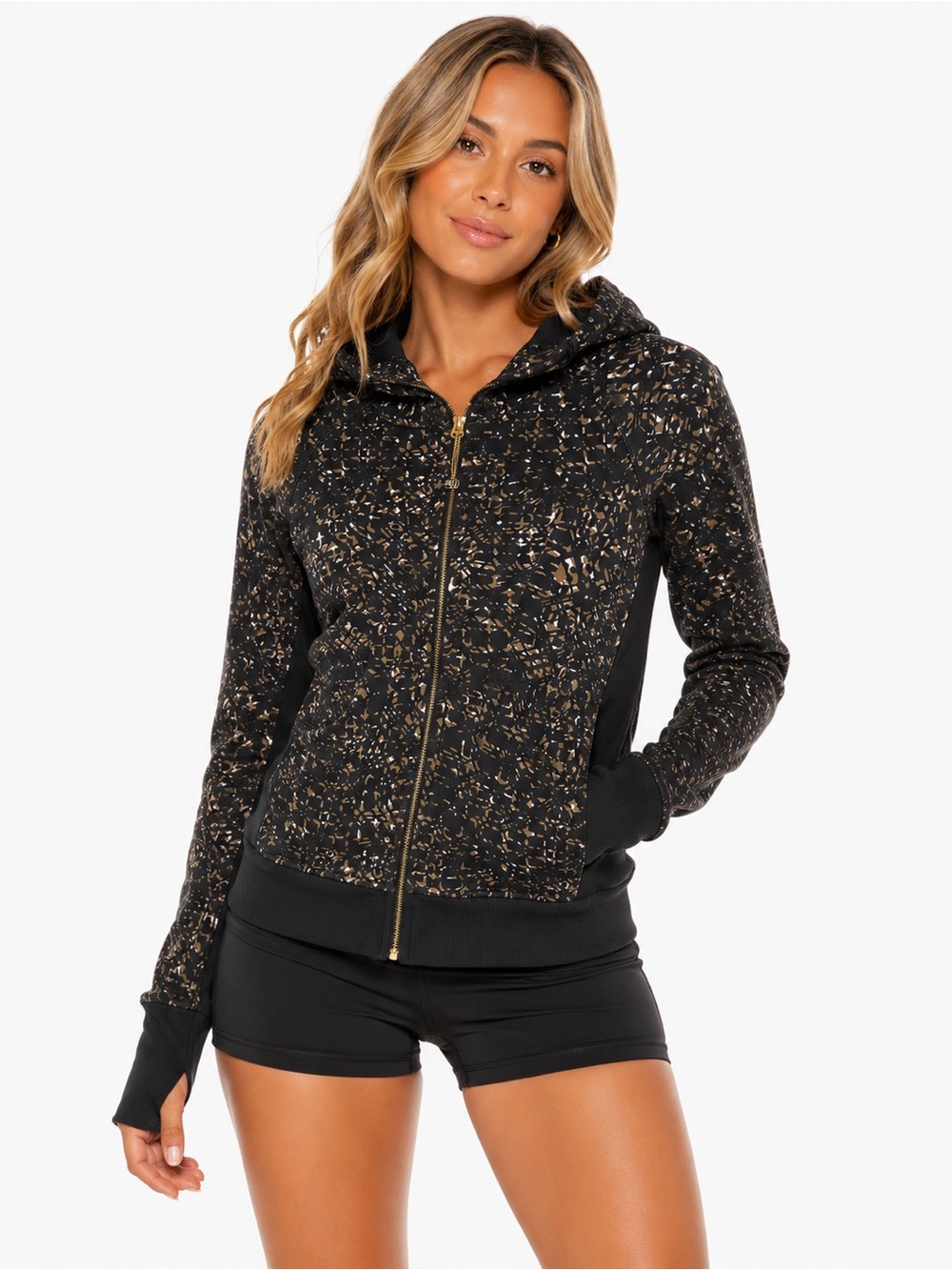 lululemon athletica Scuba Hoodie with Gold Fleck Zip | Est 6 | Black